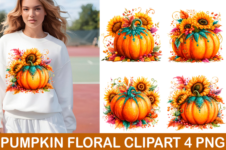Watercolor Pumpkin Clipart Image 4