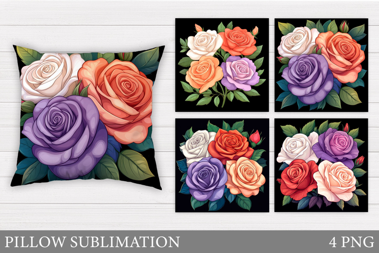 Roses Sublimation. Roses Pillow Sublimation