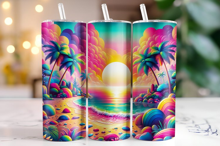 Beach Tumbler Wrap | Sublimation | Tumblers