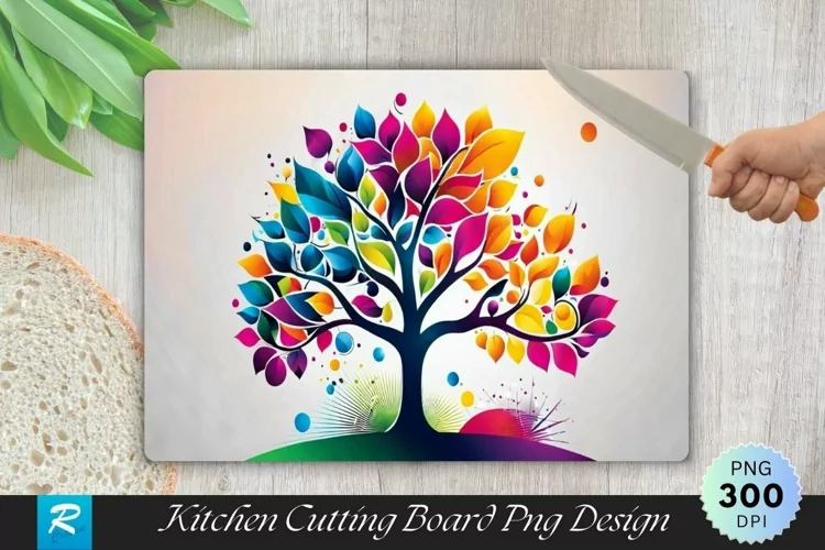 Texture Cutting Board Sublimation Design
