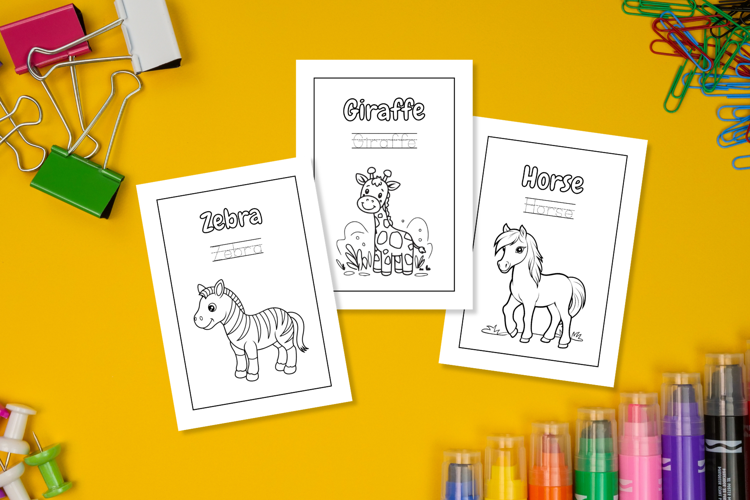 A to Z Animal Coloring Book Printable