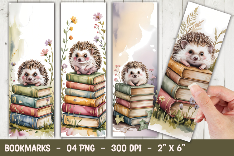 Cute Hedgehog Bookmark Sublimation