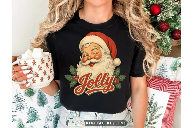 Vintage Santa PNG | Jolly Retro Saint Nick PNG | Santa PNG