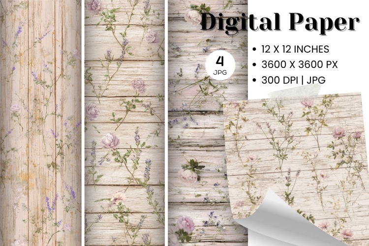 Flower Pattern Background Wallpaper Digital Paper_6