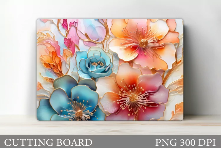 Flowers Cutting Board Design. Flowers Kitchen Cutting Board