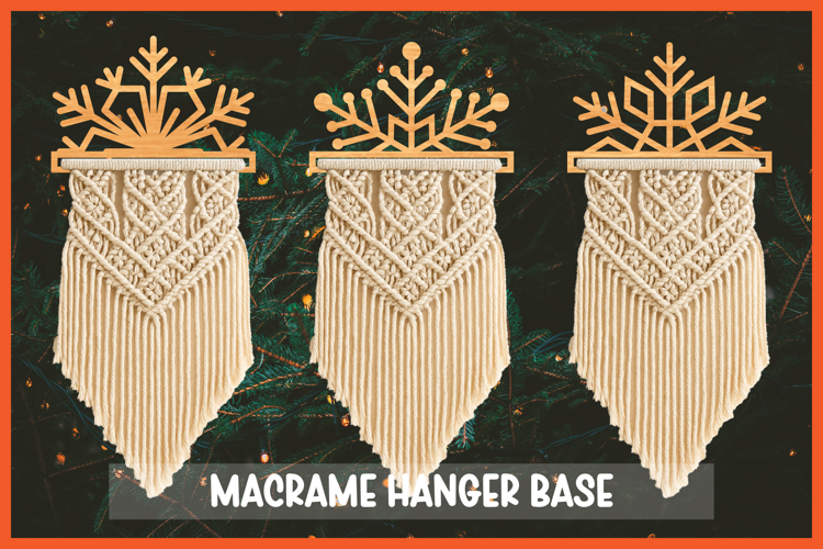 3 Snowflake Macrame Holder Laser cut, Home decor Laser Cut