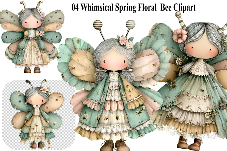Whimsical Spring animals Clipart
