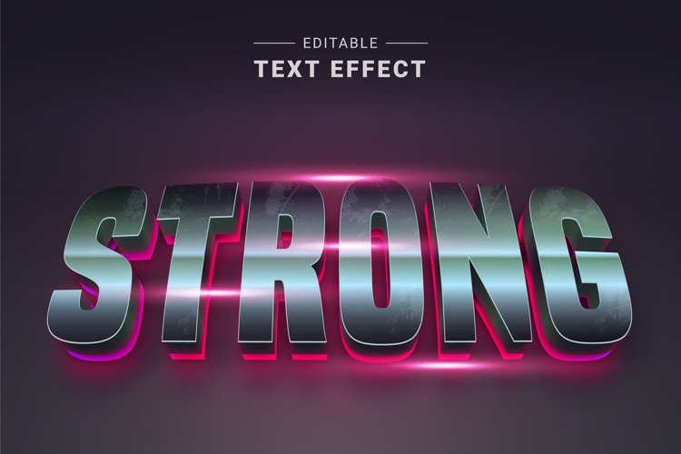 Editable Text Effect for Illustrator. Vector Graphic styles