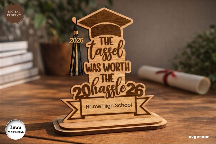Graduation Tassel Holder Laser Cut | Glowforge | SVG