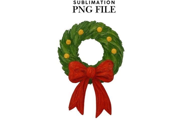 Christmas Wreath Graphic Image 3