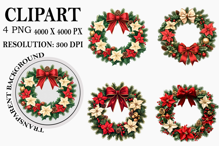 Watercolor Christmas Clipart PNG