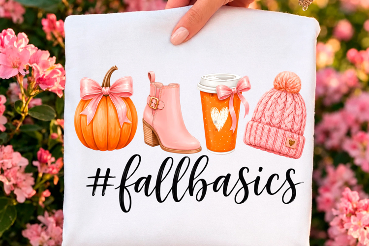 Pink Coquette Fall Basics PNG