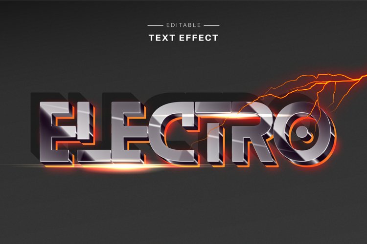 Editable Text Effect for Illustrator. Vector Graphic styles example image 1