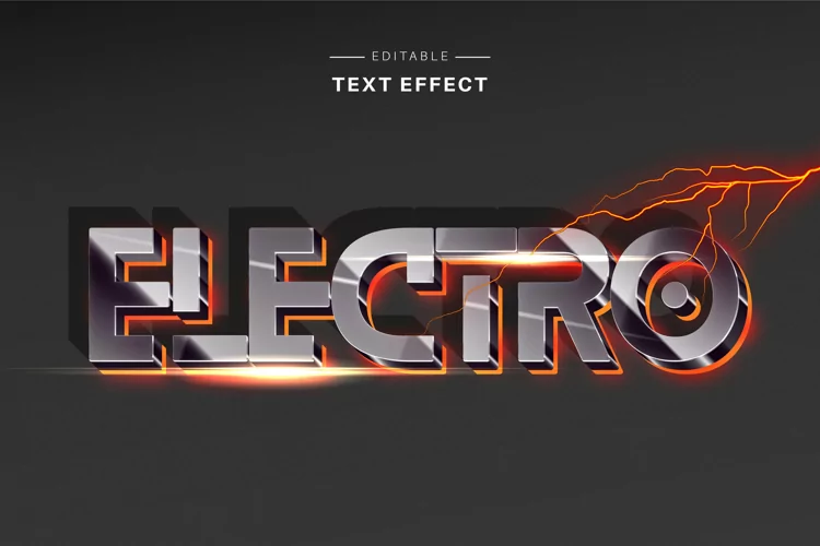 Editable Text Effect for Illustrator. Vector Graphic styles