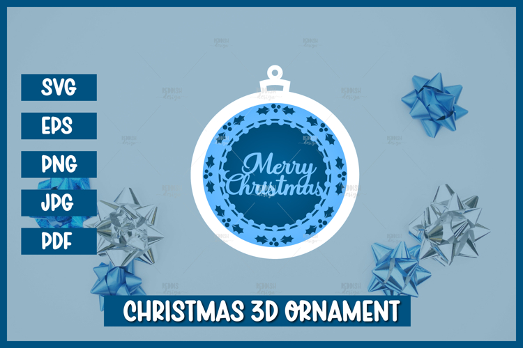 Round Christmas Ornament Svg Image 12