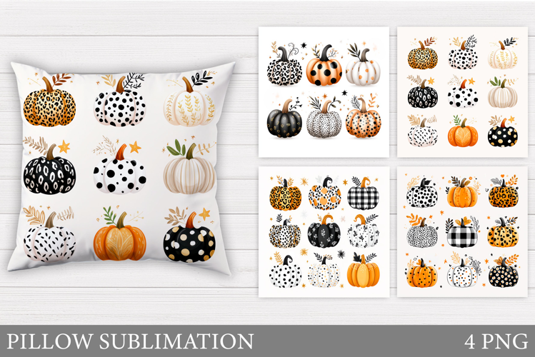 Pumpkin Pillow Design. Fall Pillow Sublimation