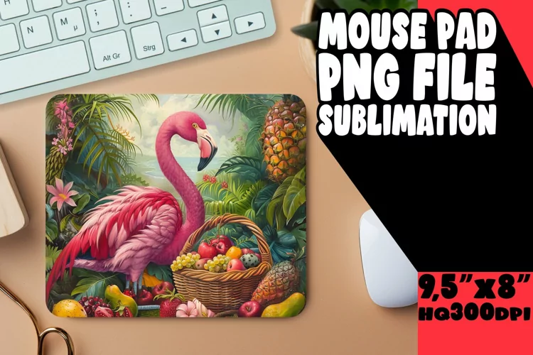 Vibrant Flamingo Sublimation Pad - Summer Splash