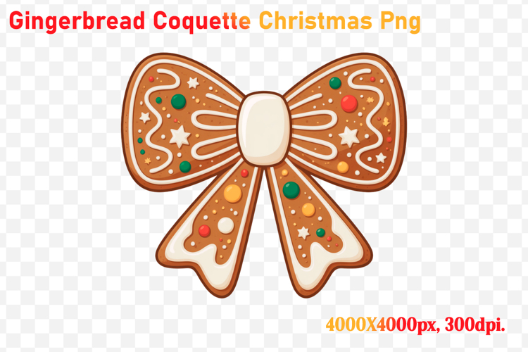 Gingerbread Coquette Christmas PNG Sublimation