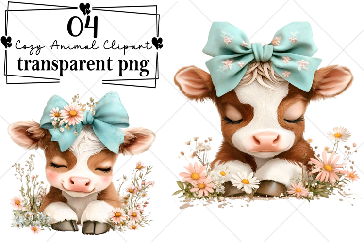 Cozy Animal Clipart Watercolor PNG