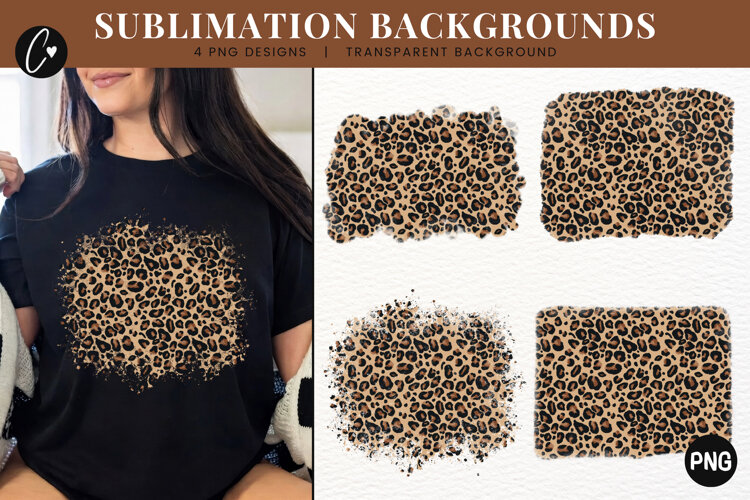 Leopard Print Sublimation Background example image 1