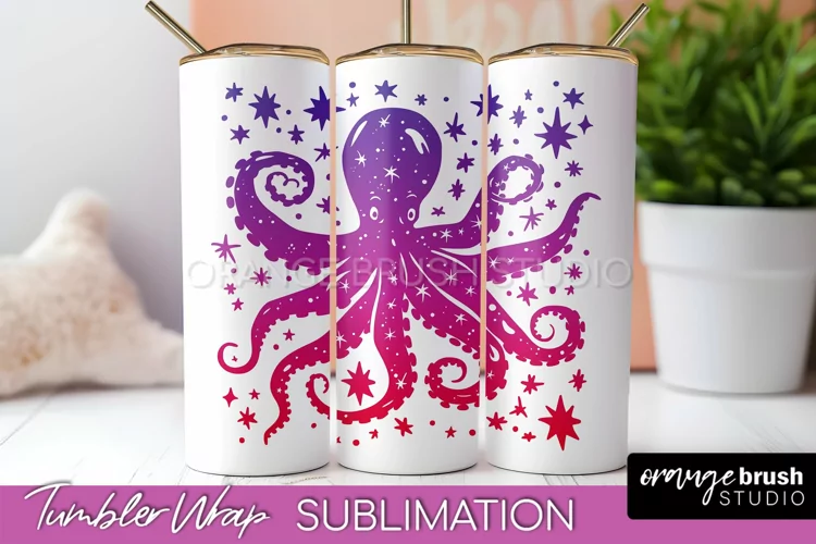 Celestial Tumbler Wrap, Boho Sublimation, Mystical Tumbler