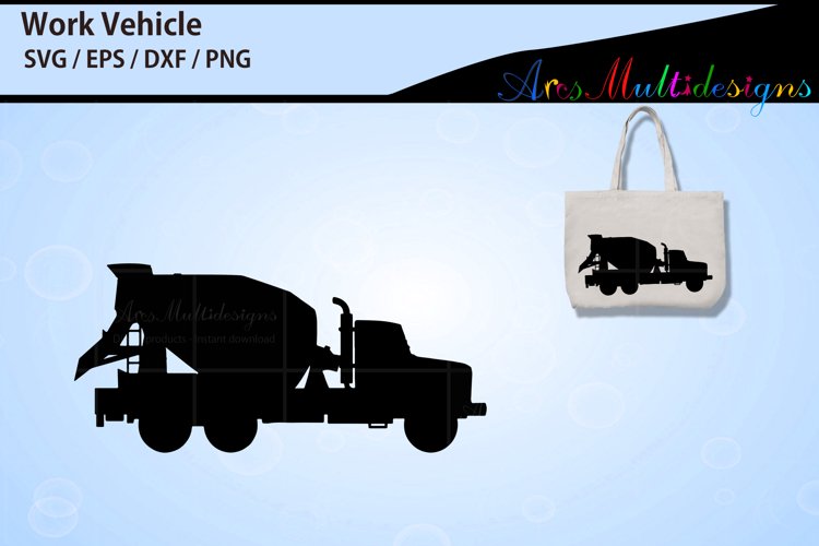 Cement mixer silhouette example image 1
