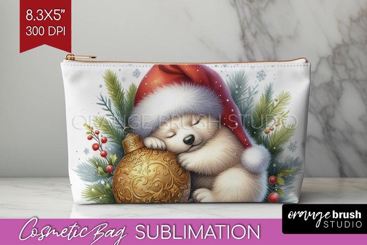 Christmas Animals Cosmetic Bag - Cute Christmas Makeup Bag example image 1