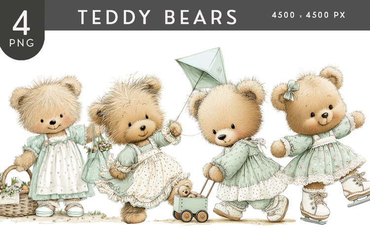 Cute Teddy Bear Lifestyle Clipart