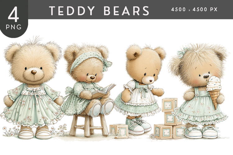 Soft Nursery Teddy Bear Clipart