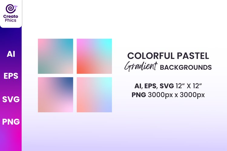 4 pastel gradient backgrounds | soft wallpaper and backdrops