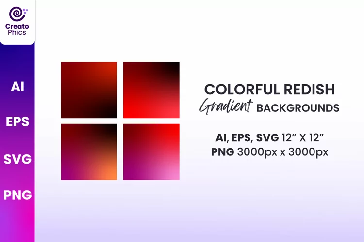 4 colorful reddish gradient backgrounds | red wallpapers