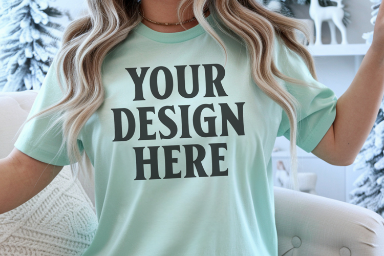 Bay Christmas Comfort Colors 1717 Mockups, CC 1717 mockups