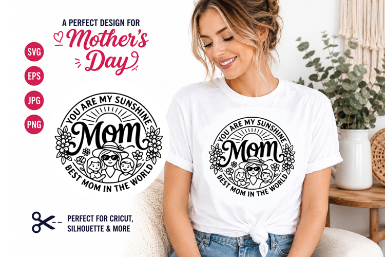 Best Mom in the World Circular SVG Design