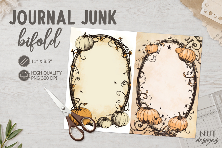 Vintage Pumpkin Journal Junk cottagecore fall journal