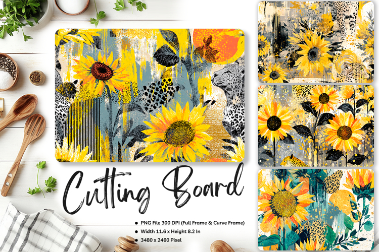 Tiger Cutting Board Kitchen leopard Animal Chopping Board104