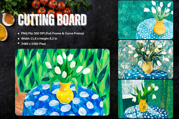 Flower Cutting Board Kitchen Chopping Board Sublimation_122