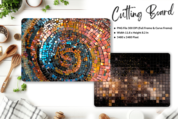 Abstract Watercolor Cutting Board Colorful Chopping Board138