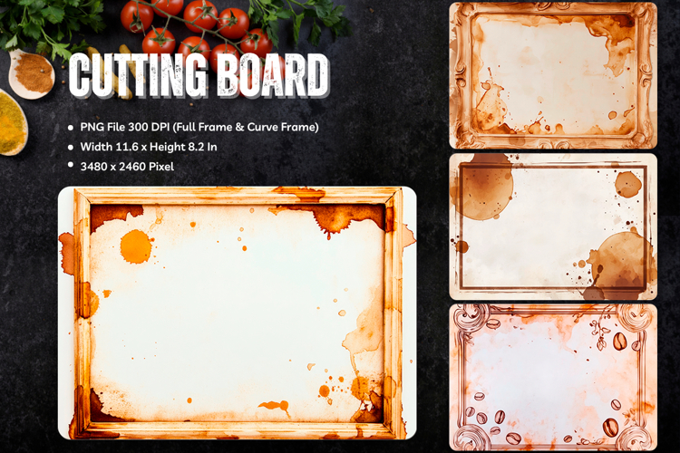 Tea Time Cutting Board Morning Coffee Chopping Board_15