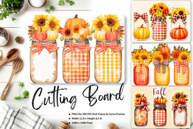 Flower Cutting Board Kitchen Chopping Board Sublimation_151