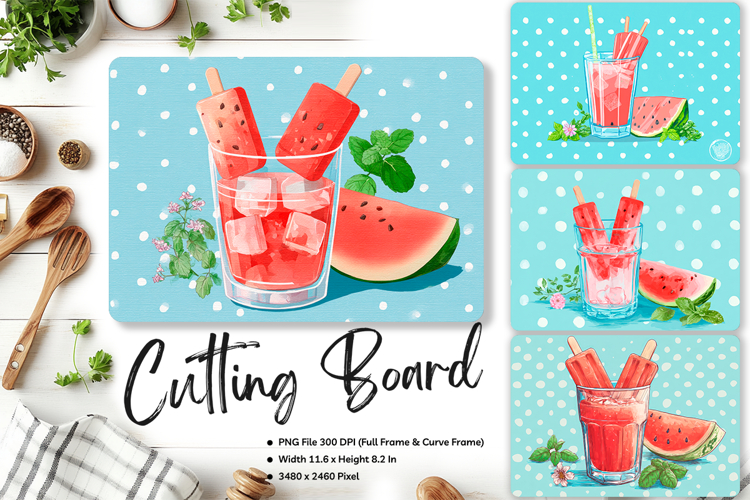 Fruit Cutting Board Watermelon Chopping Board Printables_156