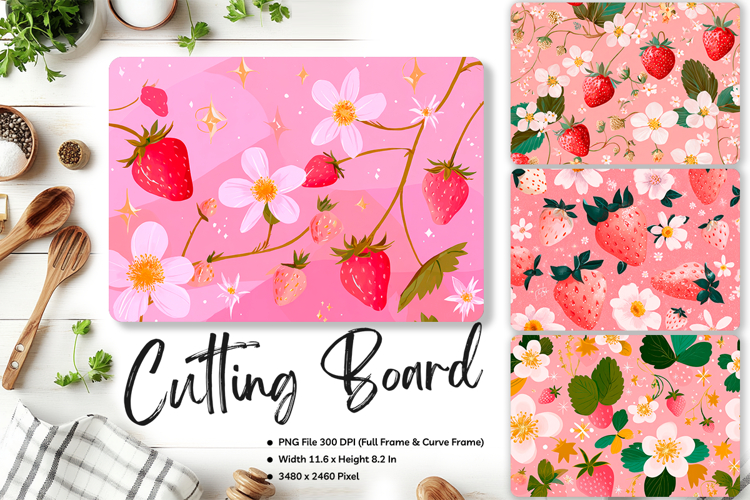 Fruit Cutting Board Strawberry Chopping Board Printables_157