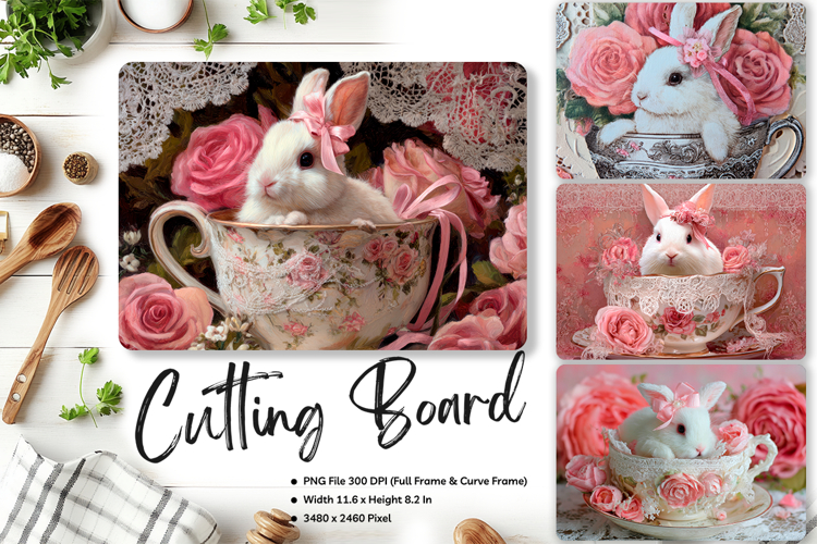 Flower Cutting Board Kitchen Chopping Board Sublimation_165