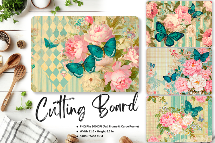 Flower Cutting Board Kitchen Chopping Board Sublimation_167
