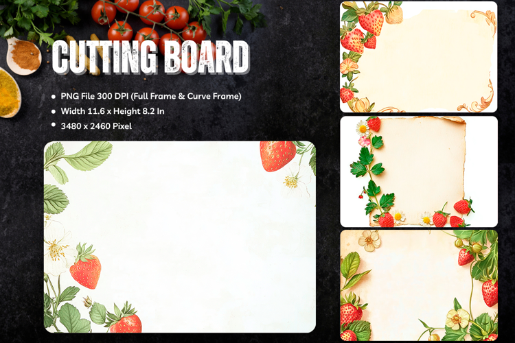 Fruit Cutting Board Mix fruit Chopping Board Printables_1