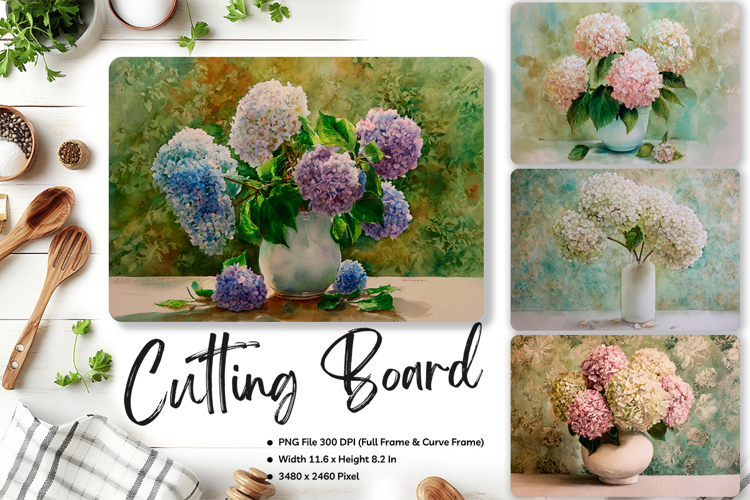 Flower Cutting Board Kitchen Chopping Board Sublimation_174