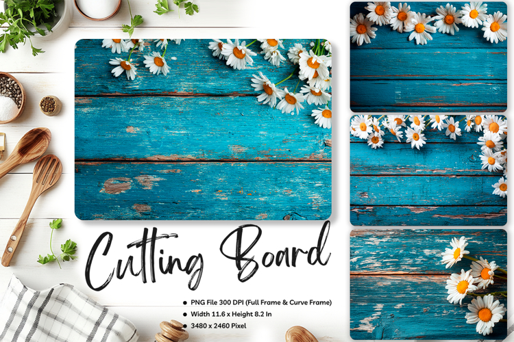 Flower Cutting Board Kitchen Chopping Board Sublimation_176