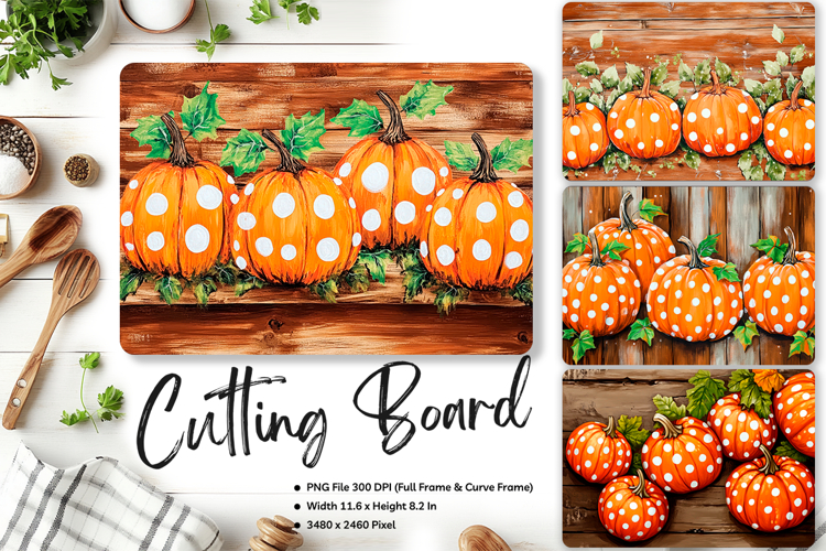 Pumpkin Cutting Board Kitchen Fall Autumn Chopping Board_181
