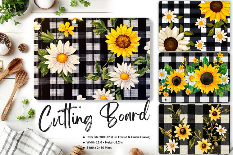 Sunflower Cutting Board Kitchen Chopping Board Sublimation