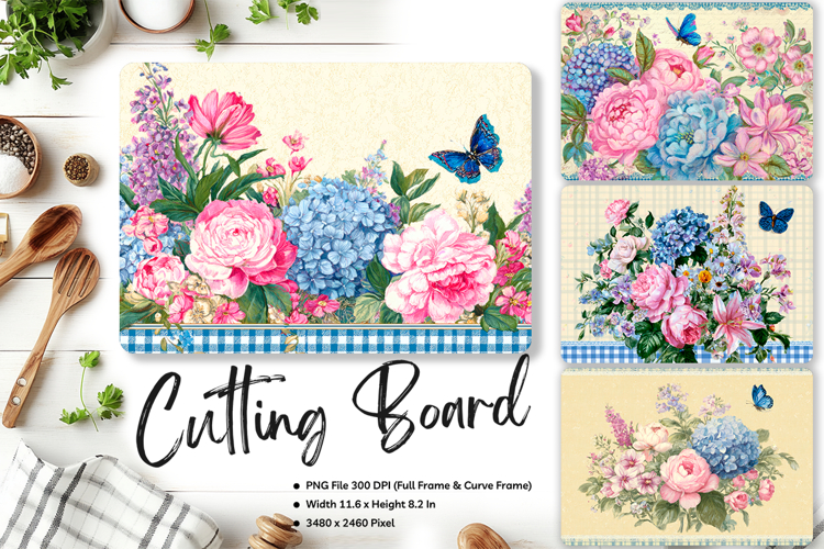 Flower Cutting Board Kitchen Chopping Board Sublimation_197