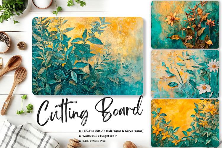 Flower Cutting Board Kitchen Chopping Board Sublimation_200